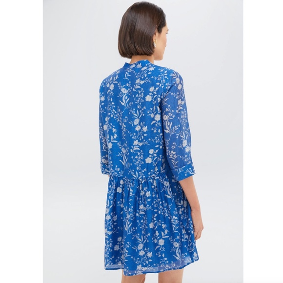Tuckernuck Limoges Blue Floral Royal Shirt Dress Women’s Size XXL NWT - Picture 3 of 13